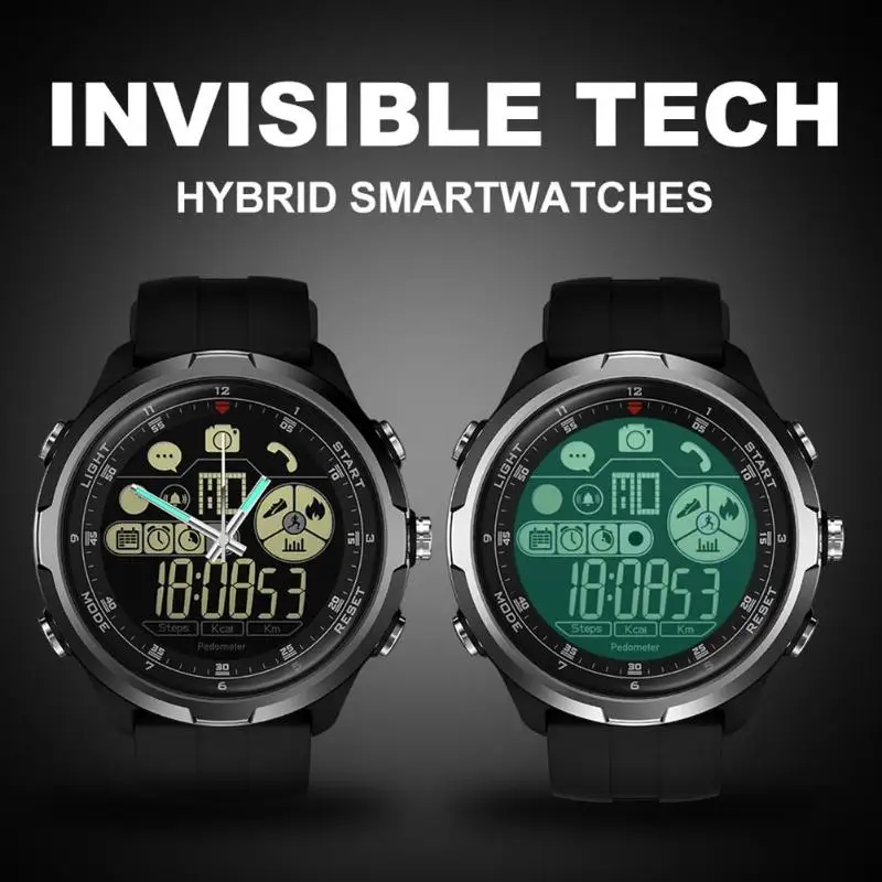 

ZEBLAZE VIBE 4 HYBRID Rugged Smart Watch IP67/50M Waterproof 1.24" 9H Sapphire Glass Bluetooth 4.0 Inteligente Smartwatch Men