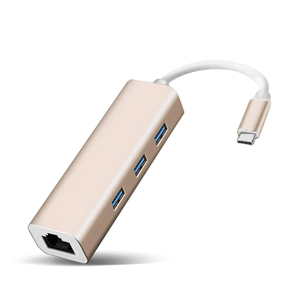 Sago USB C концентратор type для RJ45 Gigabit Ethernet Lan адаптер с 3 портами 0 конвертировать Apple