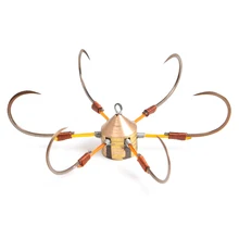 Шестиугольник крюка резкое высокоуглеродистой Сталь рыболовный крючок 6 в 1 крючки с вес грузила аксессуары рыболовные снасти Pesca