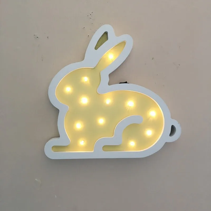 

Ins Nordic Style LED Cartoon Rabbit Night Light Children's Room Illuminator Home Decor Baby Room Feeding Lamp Lampada