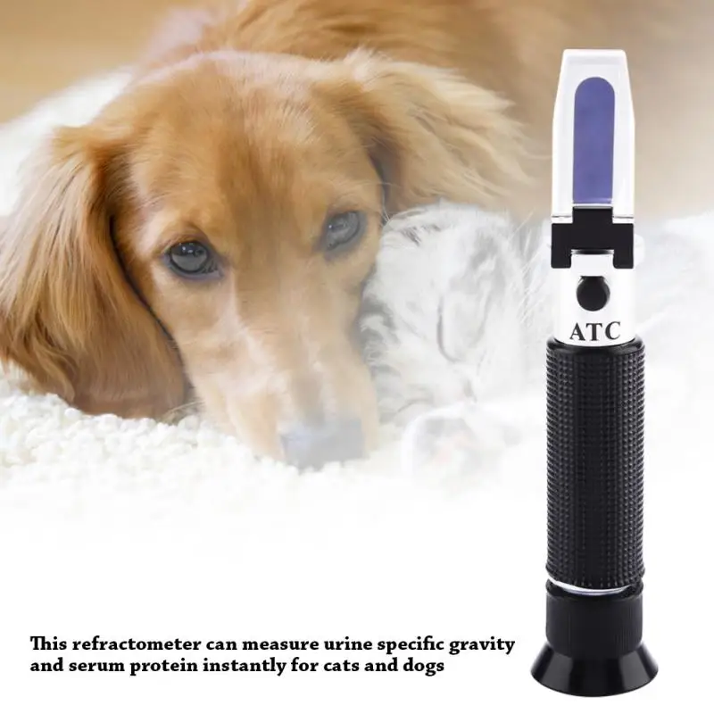 3 in 1 Clinical Refractometer Cat Dog Urine Specific Gravity Serum Protein Tester Equipment Cat