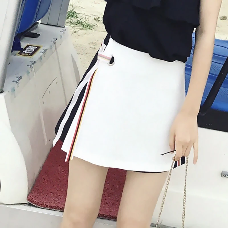 

Spring Summer Patchwork A-Line Japanese Kawaii Mini Skirt Women Empire Student School Uniform Above Knee Sweet Skirts