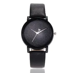 Роскошные для женщин наручные часы пески Звездное кожа Wtrap наручные элегантный Дамские Часы Модные повседневное 2018 Relogio Feminino