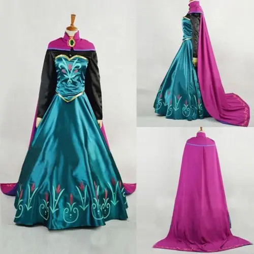 Темно-синий модный наряд принцессы, карнавальный костюм, платье+ накидка в поп-стиле, S-XXL