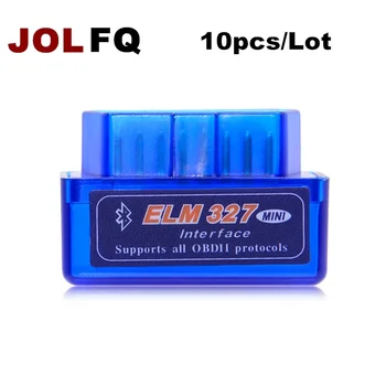 

10pcs/lot Best Mini Elm327 Bluetooth OBD2 / OBDII Diagnostic Interface Scanner ELM327 V2.1 Car Code Reader For OBDII Protocols