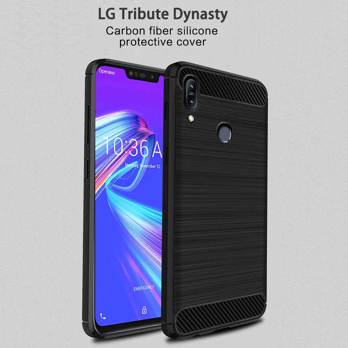 CASEWIN For Asus Zenfone Max (M2) ZB633KL/Max Pro ZB631KL Back Case Carbon Fiber Phone Anti-Scratch Protective Cover |