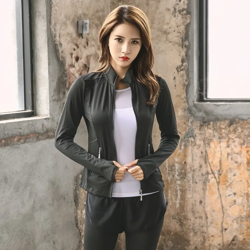  Womens Lightweight Workout Yoga Jacket Full Zip