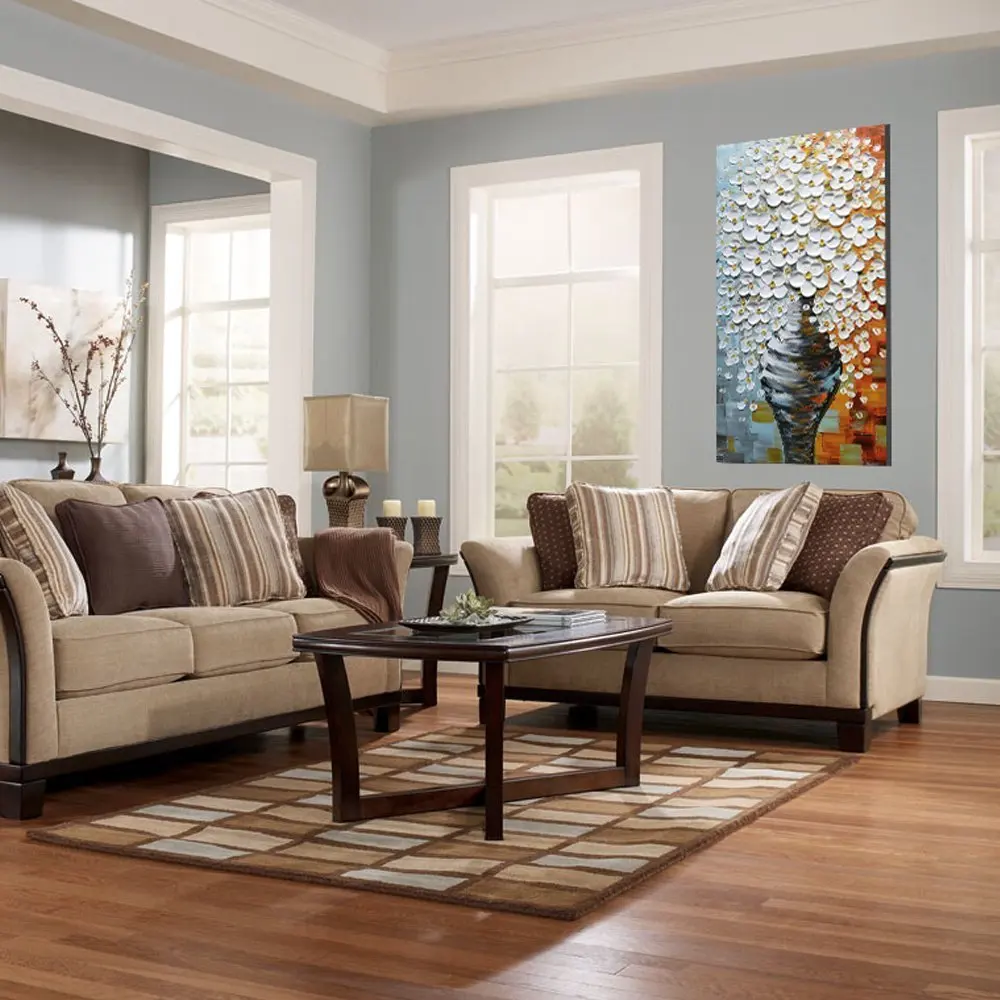  3D Oil Paintings On Canvas Elegant White Vase Abstract Artwork Wall Art Living Room Bed Room Dinnin