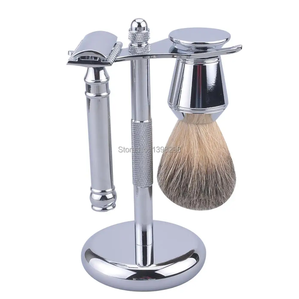 

CSB 3 Pcs/ Set Manual Shaver Set Safe Razor Shaving Brush Stand Holder Set for Shaver