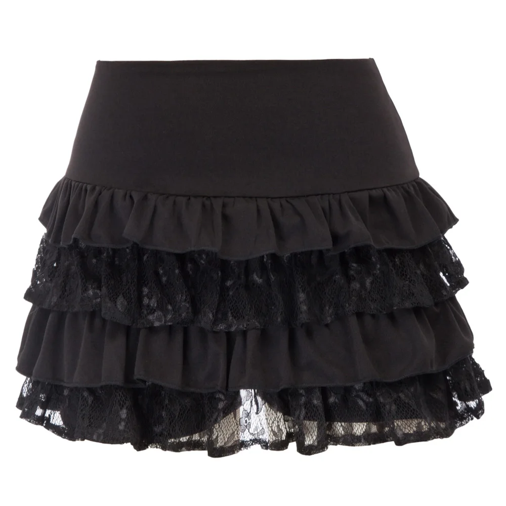 fashion skirts Women Vintage Gothic Victorian Stempunk Elastic Waist ...