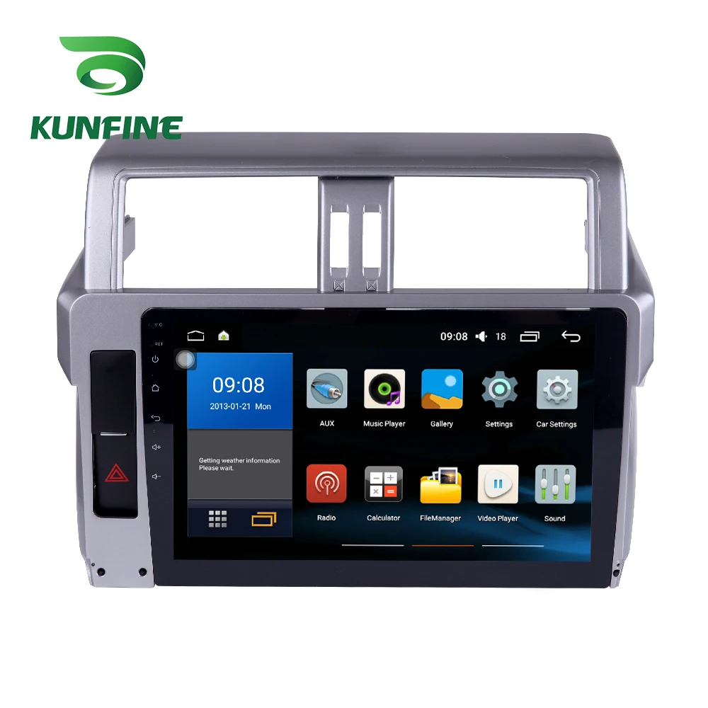  Octa Core 1024*600 Android 8.1 Car DVD GPS Navigation Player Deckless Car Stereo for Toyota Land Cr