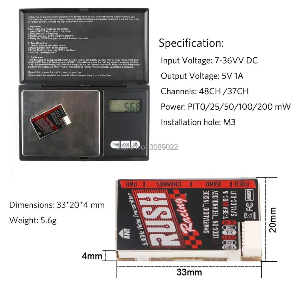 Пик VTX Танк гонки Edition передатчик 5,8 ГГц 48CH PIT/25/50/100/200 mW 2 S-8 S передатчик ж/пульт дистанционного управления Foxeer леденец на палочке 2 антенны для видом от первого лица