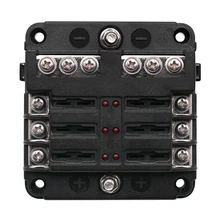 

Universal 6-Way Blade Fuse Box Block Holder LED Indicator 12V 32V Auto Marine Waterproof