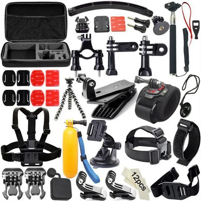 

50 In 1 Portable Sports Accessories Kit Action Motion Camera Accessories For Gopro Hero 7 6 5 4 3+ 3 Xiaomi Yi SHCAM Camera