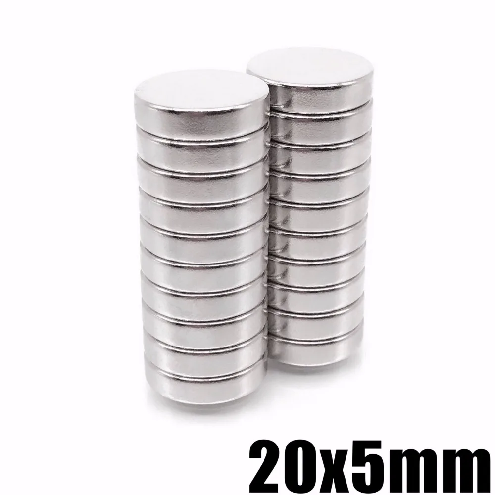 

20pcs 20 mm x 5m N35 strong magnet 20x5 craft model rare earth disc ndfeb neo neodymium 20*5