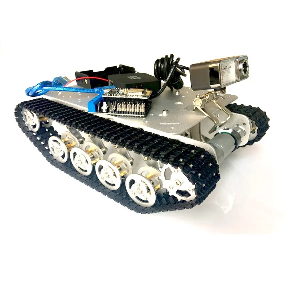 

Intelligence WIFI RC Tank Mount Suspension System Aluminum Alloy Chassis RC Tank Chassis with NODEMCU Smart Camera Control Panel