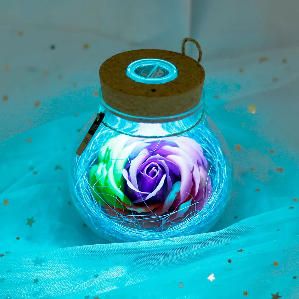 

Beauty And Beast LED Rose Flower Light Black Base Glass Dome Best For Mother's Day Valentines Day Gift