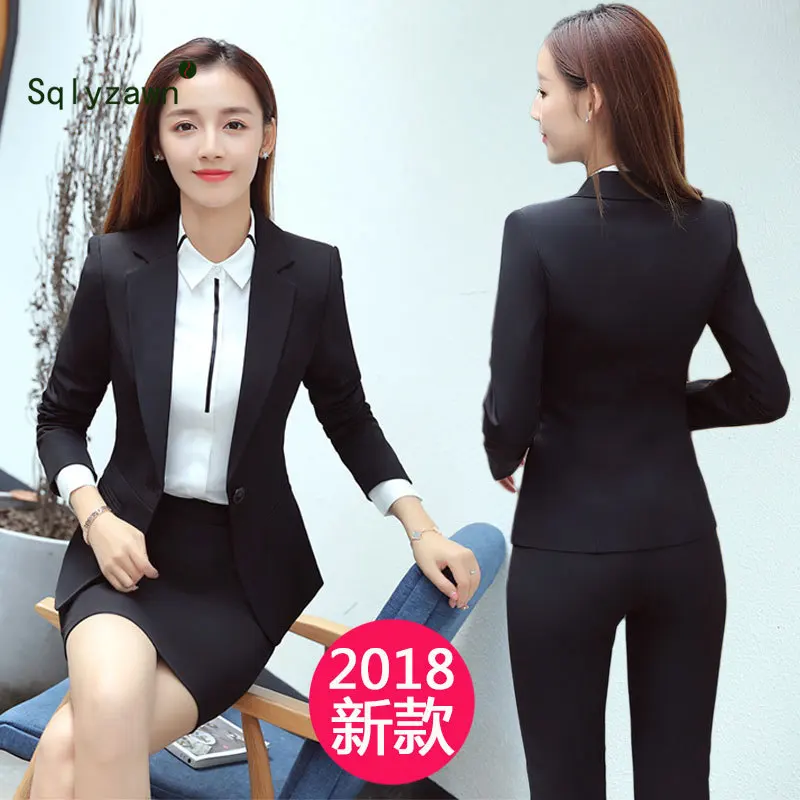 

Women Business Suits Fashion Women's Pants Suit Slim Suit Blazer Jackets with Pants Office Ladies Formal OL Pants Work Wear Sets