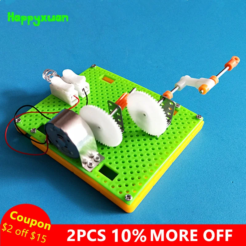 

Happyxuan DIY Hand Crank Generator Assemble Plastic Model Physics Science Toys Experiment Kits Creative Educational Kids Boys