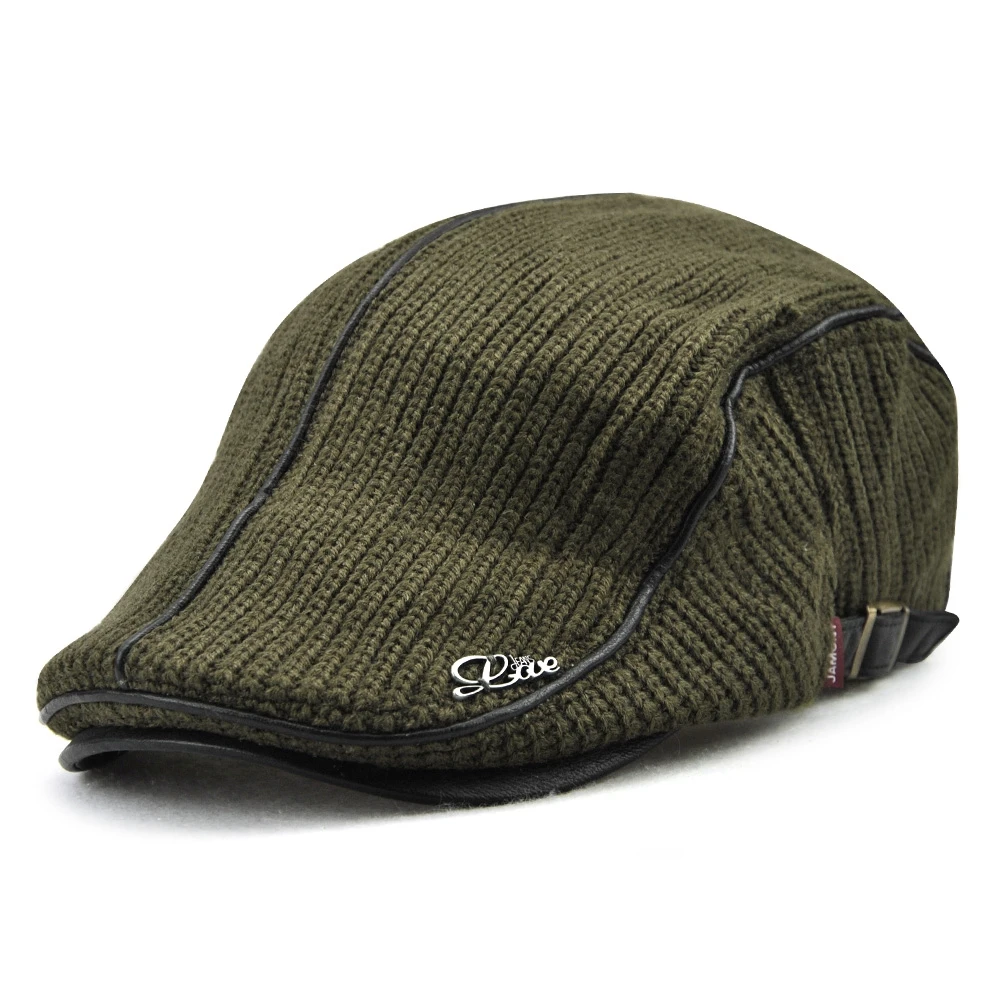 

JAMONT Men's Casual Ancient England Knit Autumn and Winter Thick Warm Beret