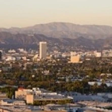 Здания в городе Miracle Mile Hayden Tract Hollywood Griffith Park Observatory Los Angeles California USA (30x12)|Таблички и