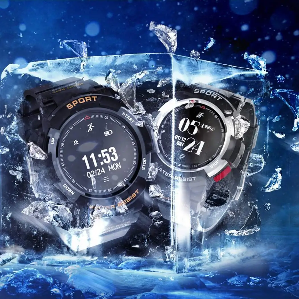 

Bluetooth Smart Watch Waterproof Sport Swimming Fitness OLED Round Android,IOS 350mAh Tracker Wristwatch