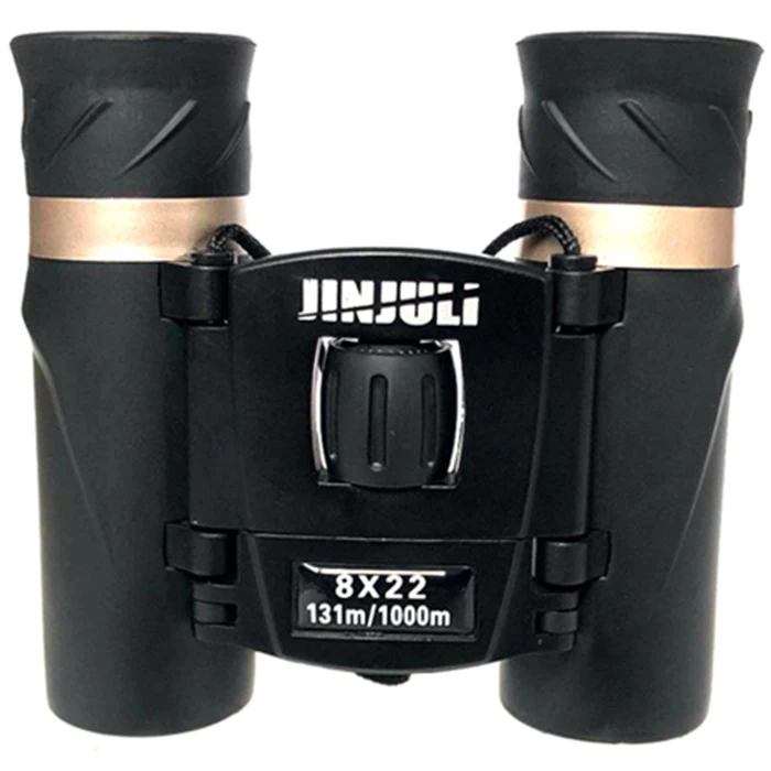 Jinjuli 8X22 دقيقة تصميم المحمولة عالية الوضوح مجهر مع التركيز عجلة فائقة خفيفة الوزن في الهواء الطلق تليسكوب مزود بمنظار ثنائي