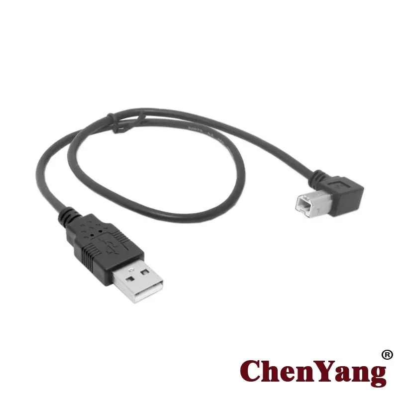 CY Chenyang USB 2,0 мужчина к B Мужской левый Угловой 90 градусов принтер сканер жесткий диск Кабель для принтера сканер жесткий диск