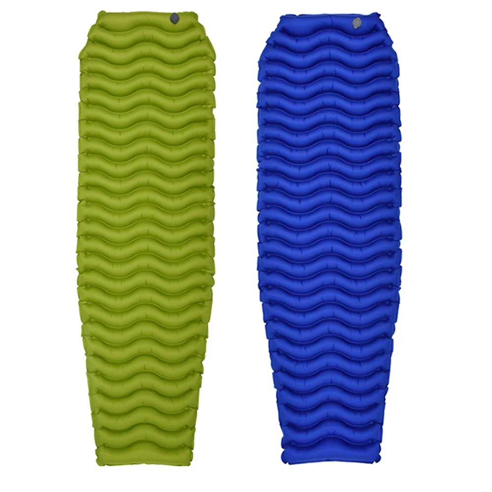 اوتو التخييم نفخ وسادة في الهواء الطلق خيمة سميكة بساط نوم التلقائي التضخم التخييم حصيرة وسادة النوم 40D النايلون منقوشة