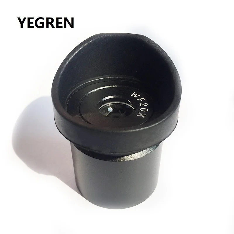

WF20X Eyepiece Optical Lens for Stereo Microscope Wide Field View with Rubber Eye Guards 20X WF20X/10 Reticle Scale