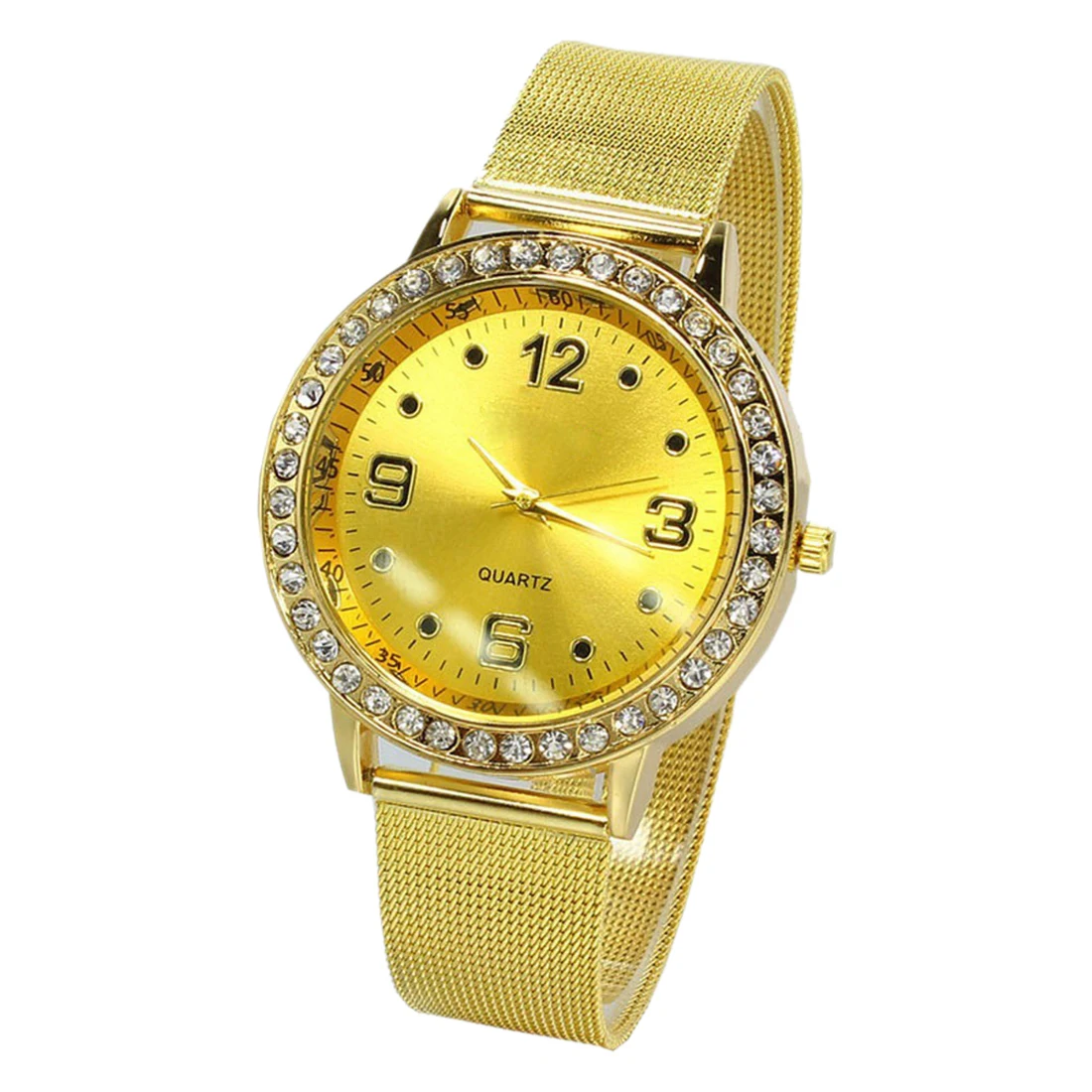 Ladies Quartz Watch Crystal Rhinestone Fashion Womens Bling Watch