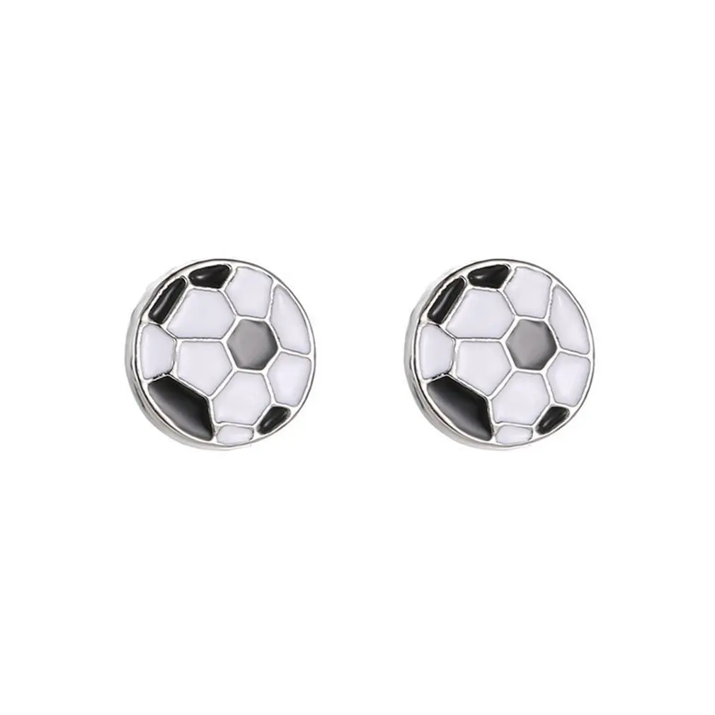 

World Cup Football Black White Plaid Stud Earringss Earrings Decoration Gift