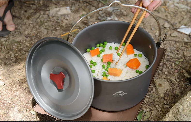 Naturehike открытый 4-6 человек Кемпинг антипригарный Пан Кемпинг подвесной горшок котел команда костер есть пикник горшок Портативный Пикник