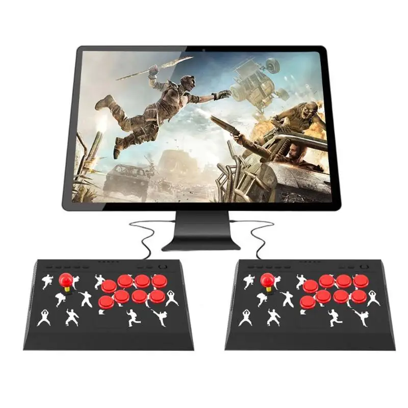 

VKTECH Wired Game Controller Gamepad Fighting Stick Joystick for PC X-input Nintend Switch Games Stick Joystick Accessories