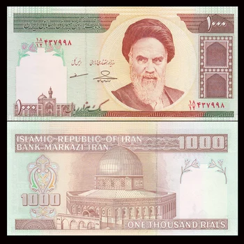 

Iran 1,000 Rial, 1992, 143, UNC, Collection, Gift, Asian Genuine Original
