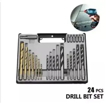 

Yiwa 24 pcs/set 1-10mm Multifunction Straight Shank Twist Drill Bit Set woodworking magnetic for Woodworker Hole Opening