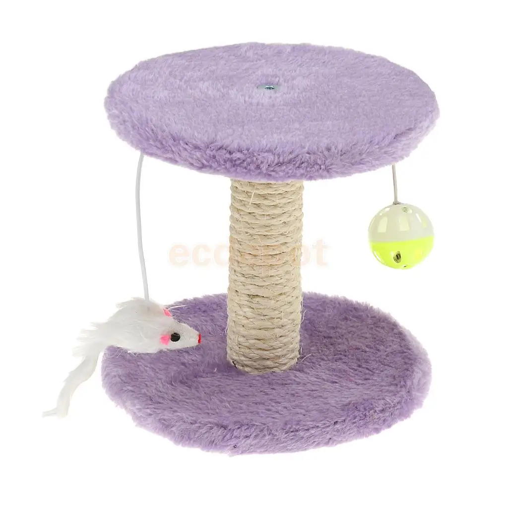 petsola Cat Scratching Post Climbing Frame Hanging Mouse Toy E1