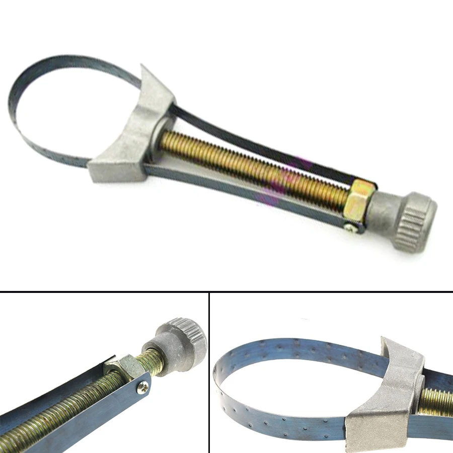 Details about   60-120mm Diameter Adjustable Car Oil Filter Wrench Removal Tool Strap Aluminium 