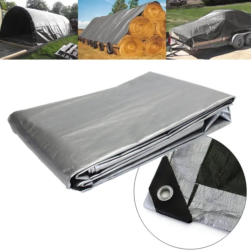 

7.3x9m Heavy Poly Tarps PE Tarpaulin Picnic Beach Camping Mat Camping Tarpaulin UV Water Rot Proof Outdoor Furniture Car