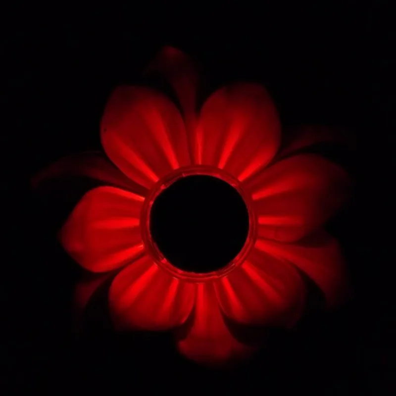 1 шт. на солнечных батареях многоцветный светодиодный светильник устойчивый открытый плавающий пруд ночник для сада бассейна лотоса цветка RGB воды