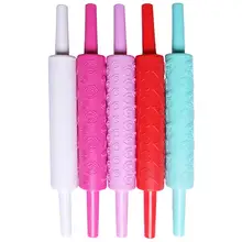 Пластиковый цветок сердце тиснение Скалка DIY печенье помадка торт ролик Ремесло Портативный тисненое тесто прокатки выпечки инструменты