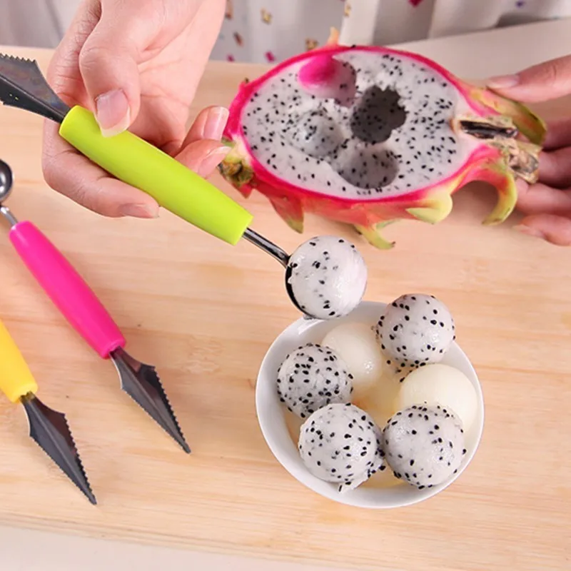 Креативное мороженое своими руками совок для мячей ложка Баллер DIY Ассорти Холодных Блюд инструменты для карвинга маленький нож для фруктов резак КУХНЯ