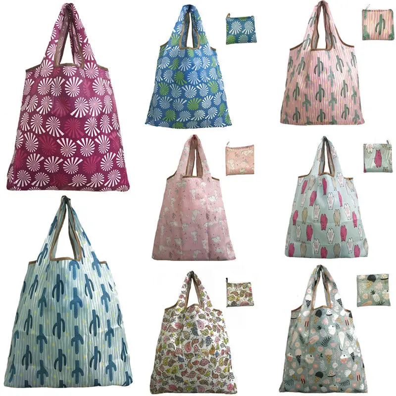 2019 Unisex Foldable Handy Eco-Friendly Shopping Bag Reusable Tote Pouch Recycle Waterproof Storage Handbags Sample Travel Bag 2019 Unisex Foldable Handy Eco-Friendly Shopping Bag Reusable Tote Pouch Recycle Waterproof Storage Handbags Sample Travel Bag