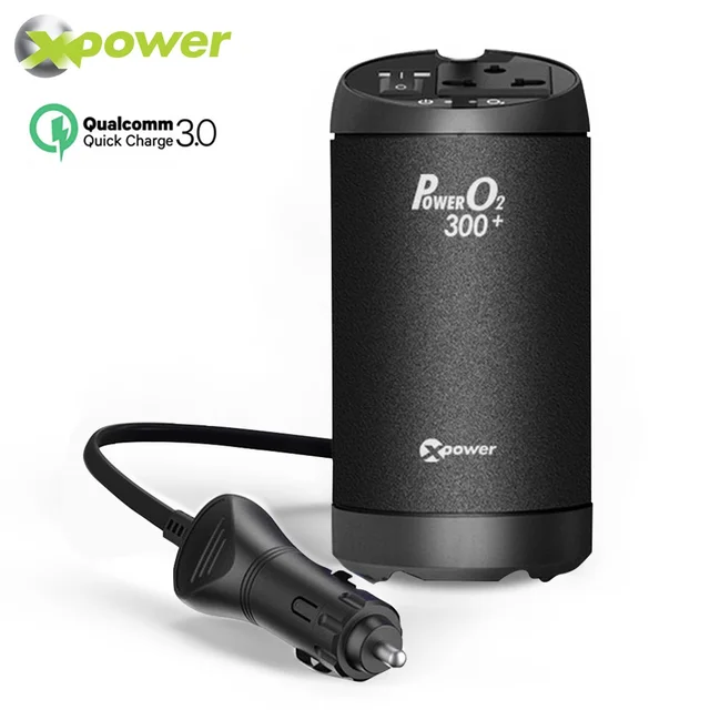 XP-Inversor de potencia para coche, 12 V, CC a 220 V, CA, 12 V, 220 V, con cargador USB QC 3,0, purificador de aire, convertidor de voltaje de 230 voltios XP-Inversor de potencia para coche, 12 V, CC a 220 V, CA, 12 V, 220 V, con cargador USB QC 3,0, purificador de aire, convertidor de voltaje de 230 voltios