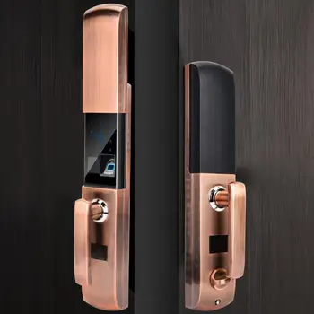

Biometric Fingerprint Door Lock Intelligent Electronic Lock Fingerprint Verification WiFi APP Password & RFID Unlock Keyless
