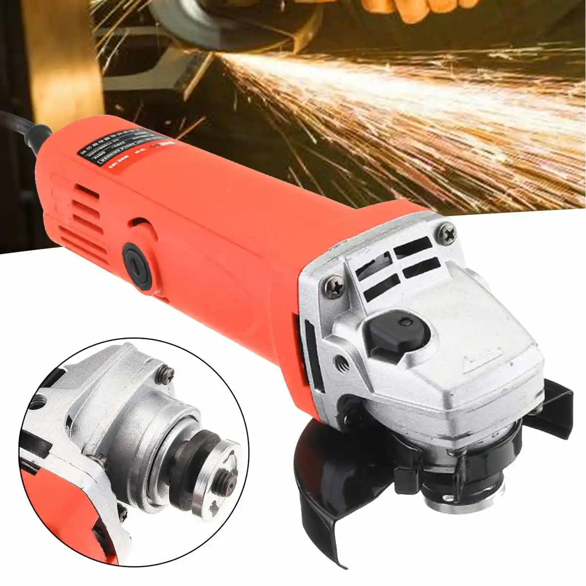 

220V 1020W Angle Grinder Electric Polishing Grinding Cutter Electric Polisher Machine Woodworking Cutting Woods Metal Power Tool