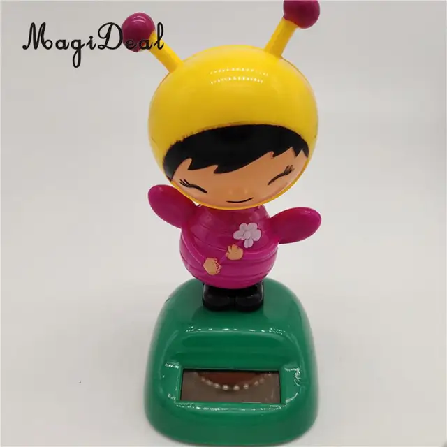 Dancing Bee Girl Figure Model - Solar Power Model Doll Figurine Statue Kid Educational Science Toy Gift Home Decor 5