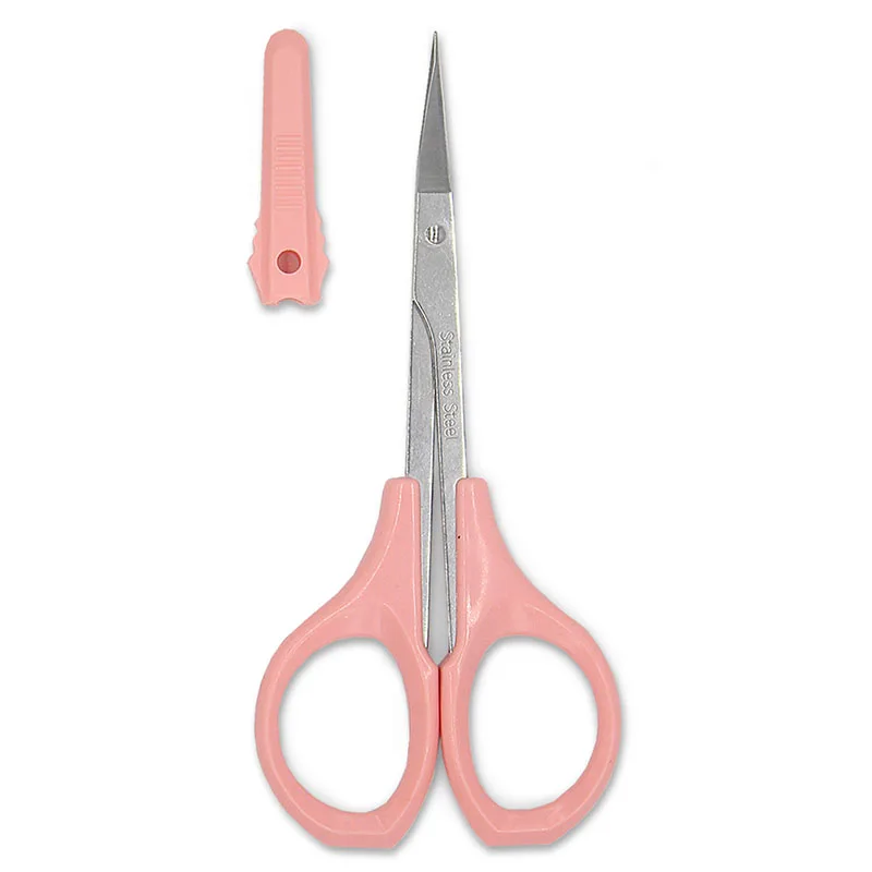 New Curved Multifunctional Eyebrow Trimmer Scissors Curved Stainless Steel Scissors Eyebrow Beauty Makeup Tool with Sharp Head 2