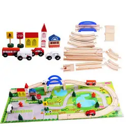 Развивающие игрушки Rail Overpass сборка Детские деревянные игрушки деревянная сборка орфографическая игра-головоломка