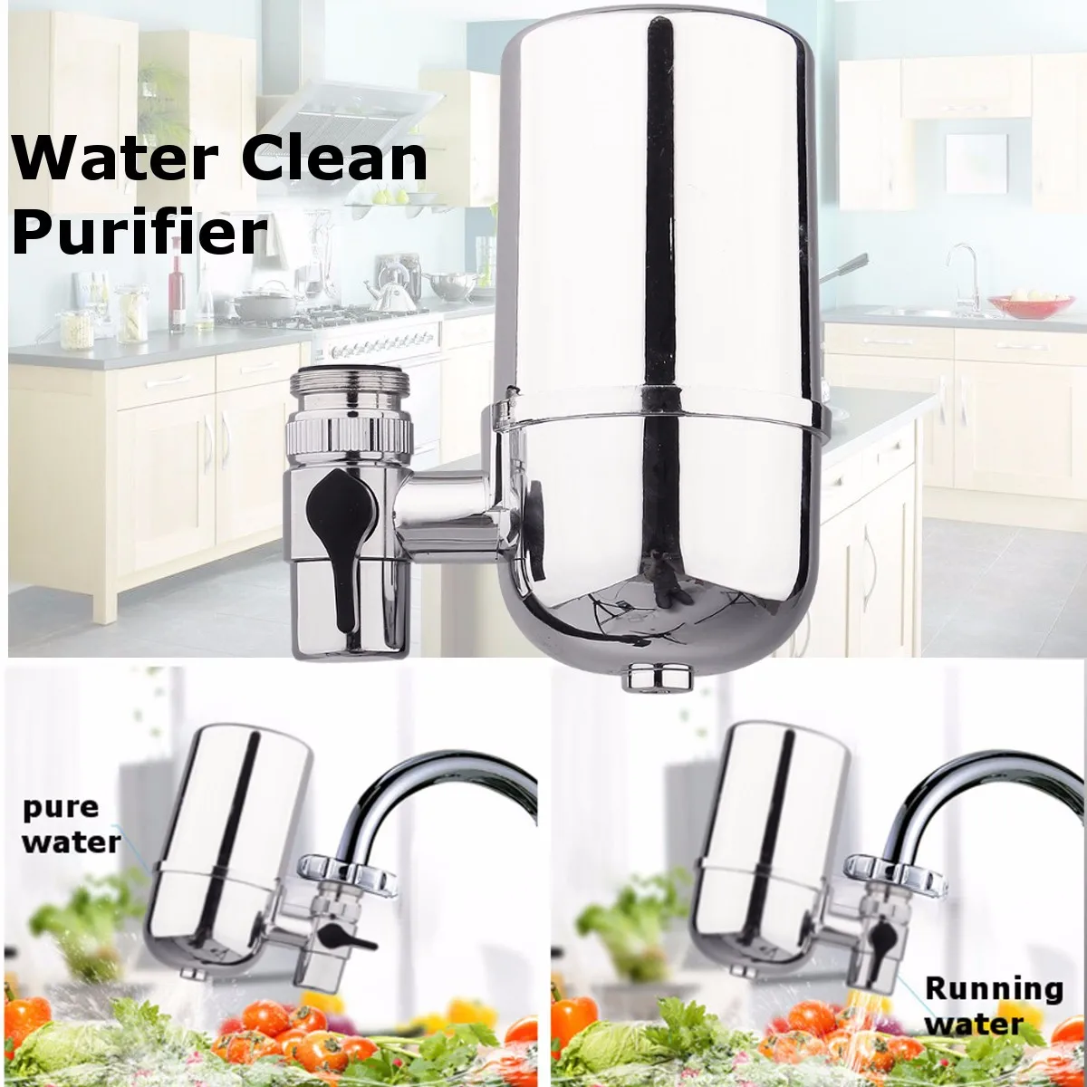 

Plastic Water Clean Kitchen Purifier Faucets Tap Heads Water Filter Adapter Water Ionizer Faucet Filter Purifier Head